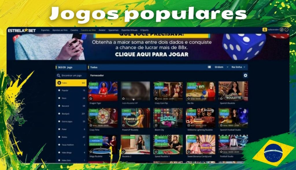Jogos populares de Estrela Bet Brasil cassino